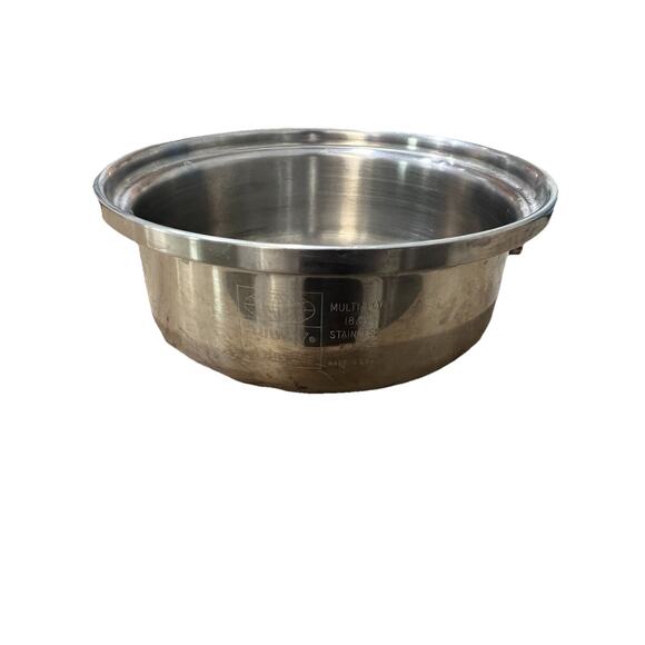 Amway Queen Multi-Ply 18 8 Stainless Steel 6.75" Pan Skillet MISSING HANDLE USA - Picture 1 of 7